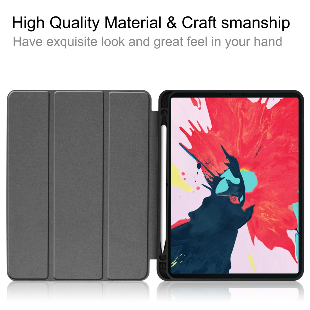 11 inch Foldable TPU Protective Shell Tablet Cover Case Shatter-resistant with Pen Slot for iPadPro red - Image 3