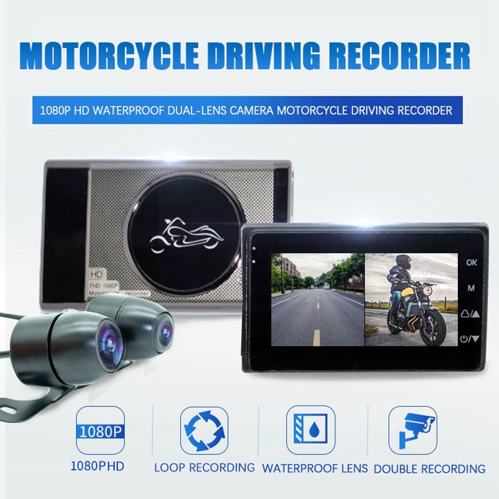 Motorcycle Camera DVR Motor KY-MT18 Dash Cam Special Dual-track Front Rear Recorder night vision G-sensor Motorbike Electronic meter - Image 2