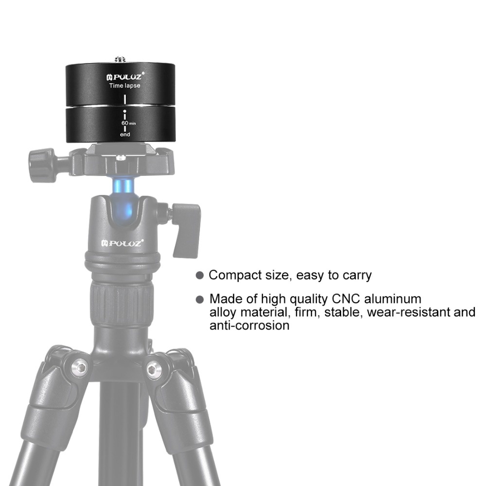 PULUZ Camra Timelapse 360 Panoramic Panning Rotation Gopro Stabilizer Tripod Head Adapter 360TL-60 - Image 3