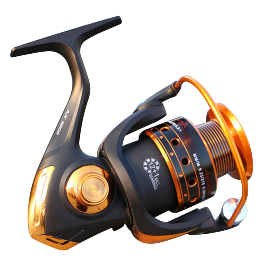 Spinning Fishing Reel 12+1 Bearing Balls with Left Right Convertible Metal Rocking Bar AX500 - Image 3