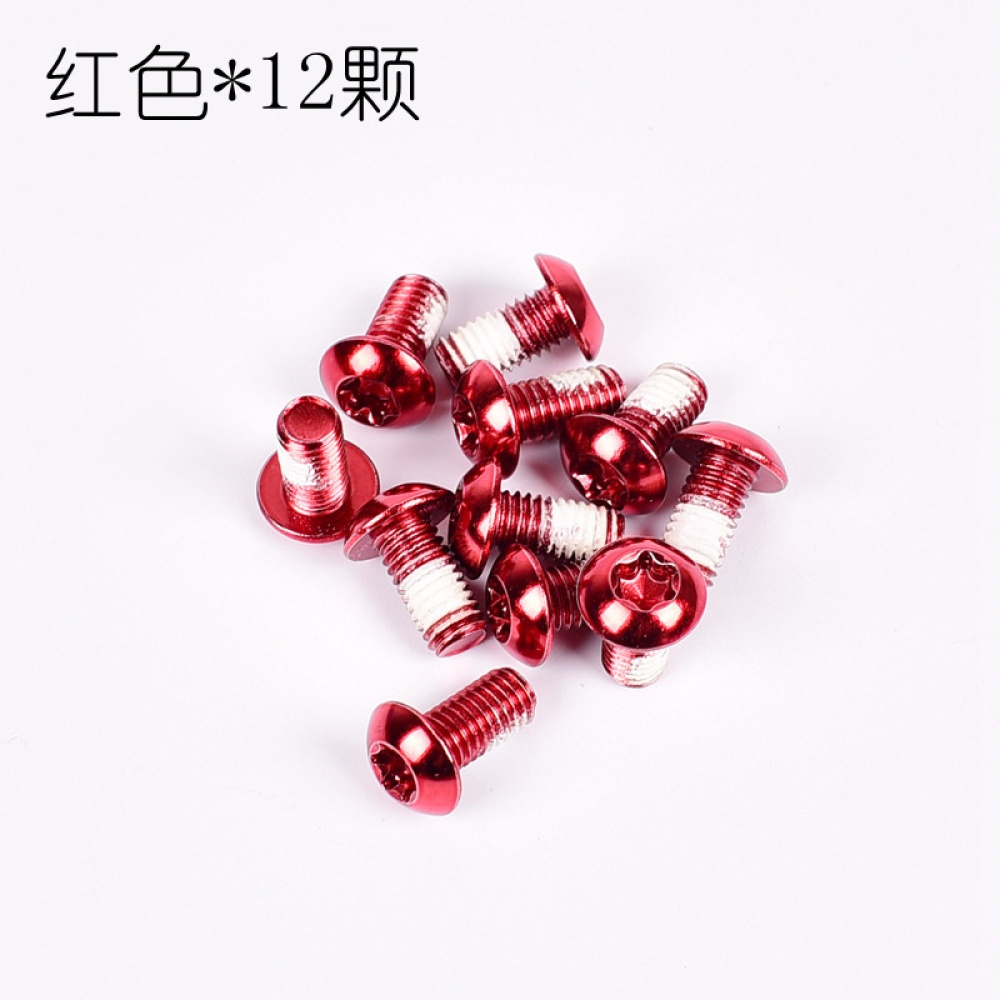 12PCS/Pack Colorful MTB Bike Bicycle Disc Brake Rotor Torx T25 Bolts Stainless Steel M5*10mm Road Screws Red 12 / box - Image 3