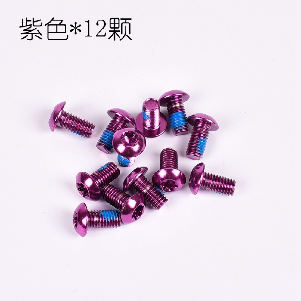 12PCS/Pack Colorful MTB Bike Bicycle Disc Brake Rotor Torx T25 Bolts Stainless Steel M5*10mm Road Screws Red 12 / box - Image 2