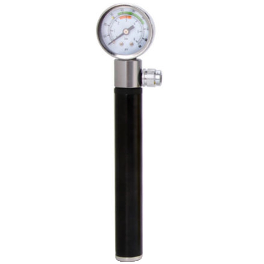 High Pressure Meter Shock Bicycle Pump & Gauge Hand Bike Air Supply Inflator black