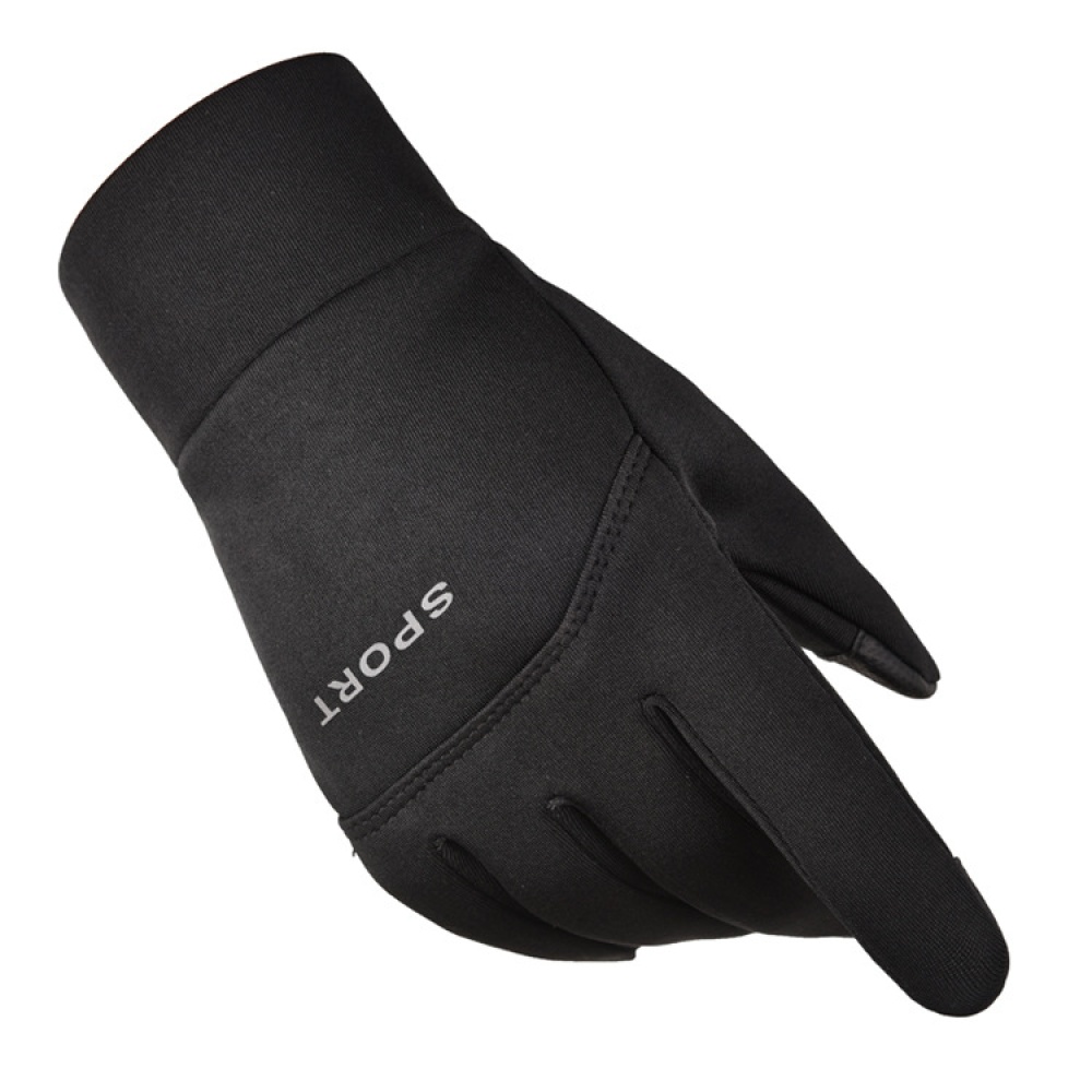 Men Women Gloves Autumn Winter Warm Touchscreen Nonslip Outdoor Riding black_L - Image 3