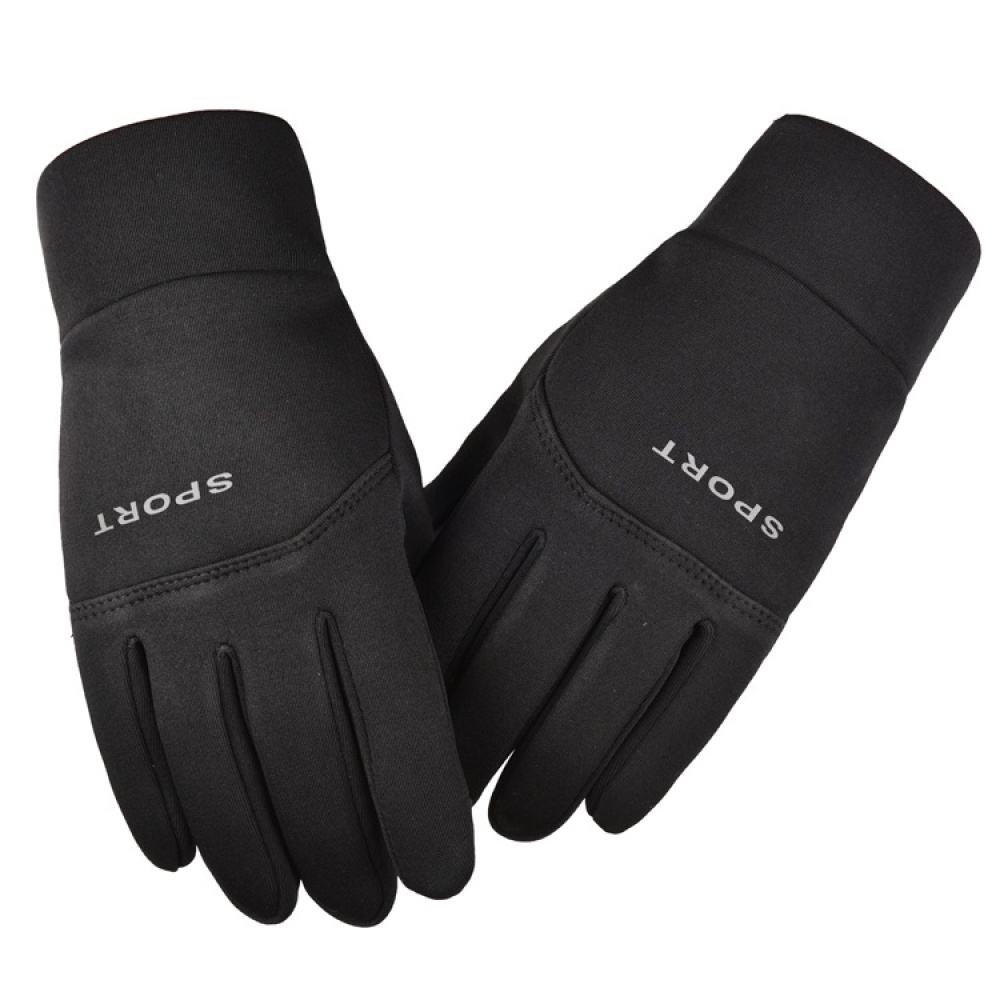 Men Women Gloves Autumn Winter Warm Touchscreen Nonslip Outdoor Riding black_M