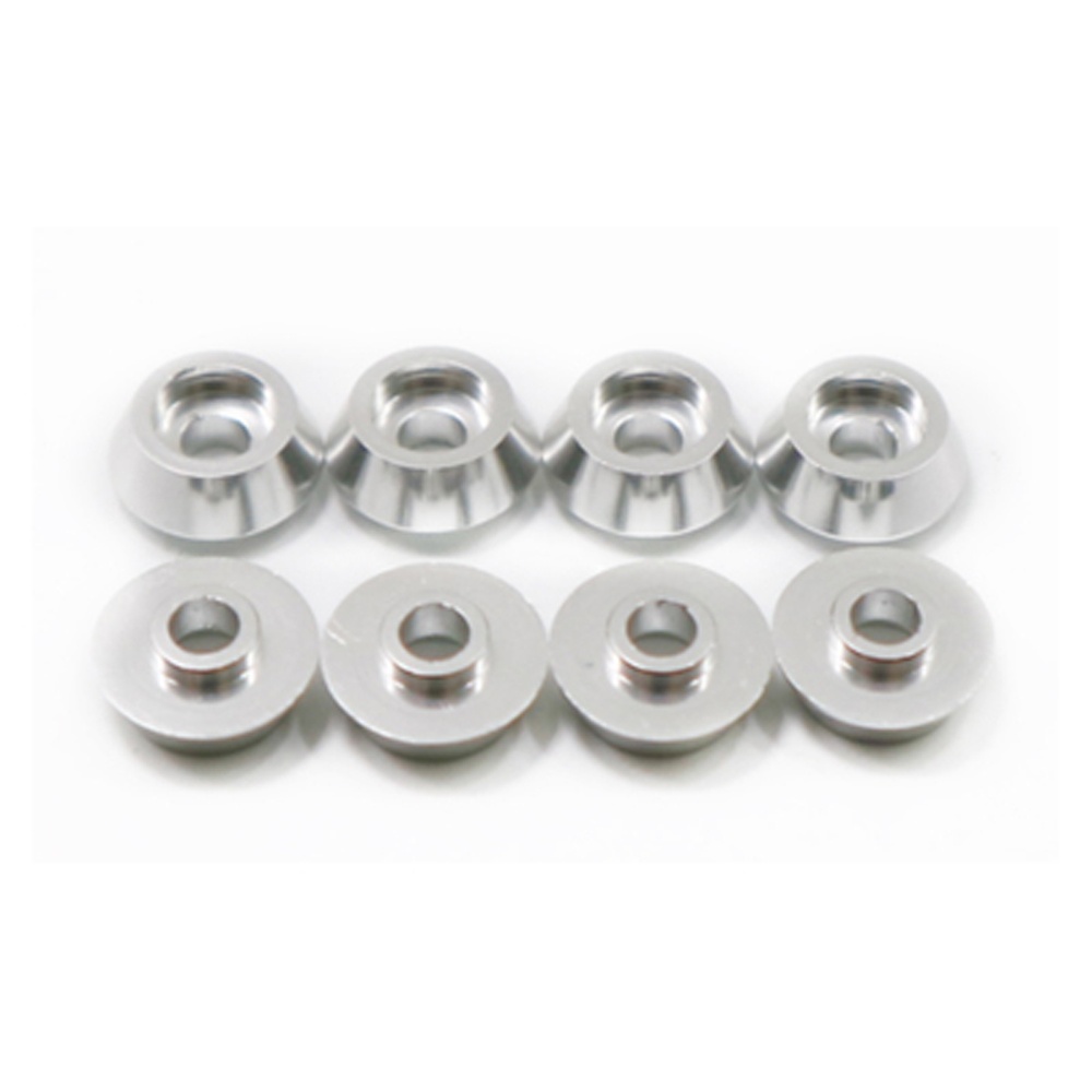 RBR/C 8Pcs/set Head Metal Bolt Gasket for WPL C14 C24 C34 C44 MN model RC Car Alloy Aluminium Countersunk Washer Silver - Image 3