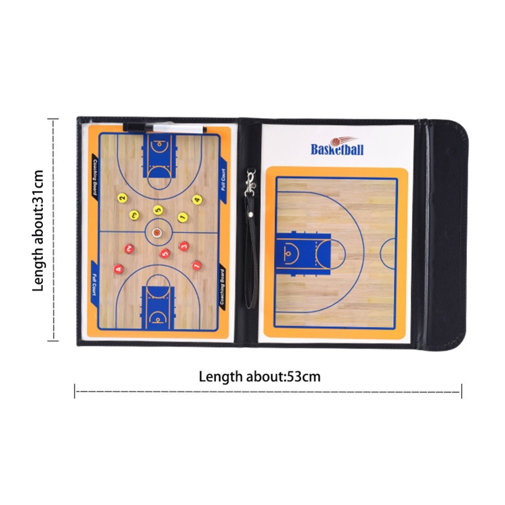 Basketball Tactical Board Foldable Colorful Coach Magnetic Tactic Clipboard Competition Train Equipment As shown - Image 3