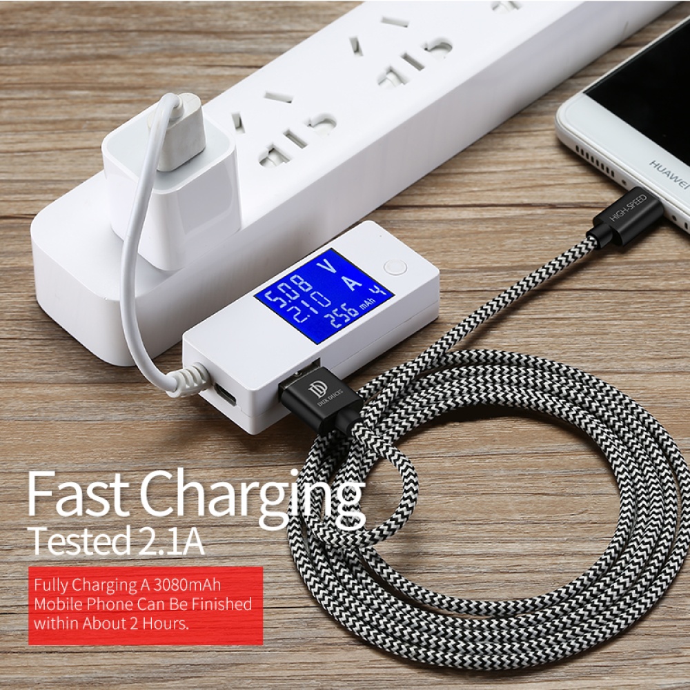 DUX DUCIS K-ONE Portable TYPE-C Braided Data Line Sync Charger Charging Cable 100cm - Image 3