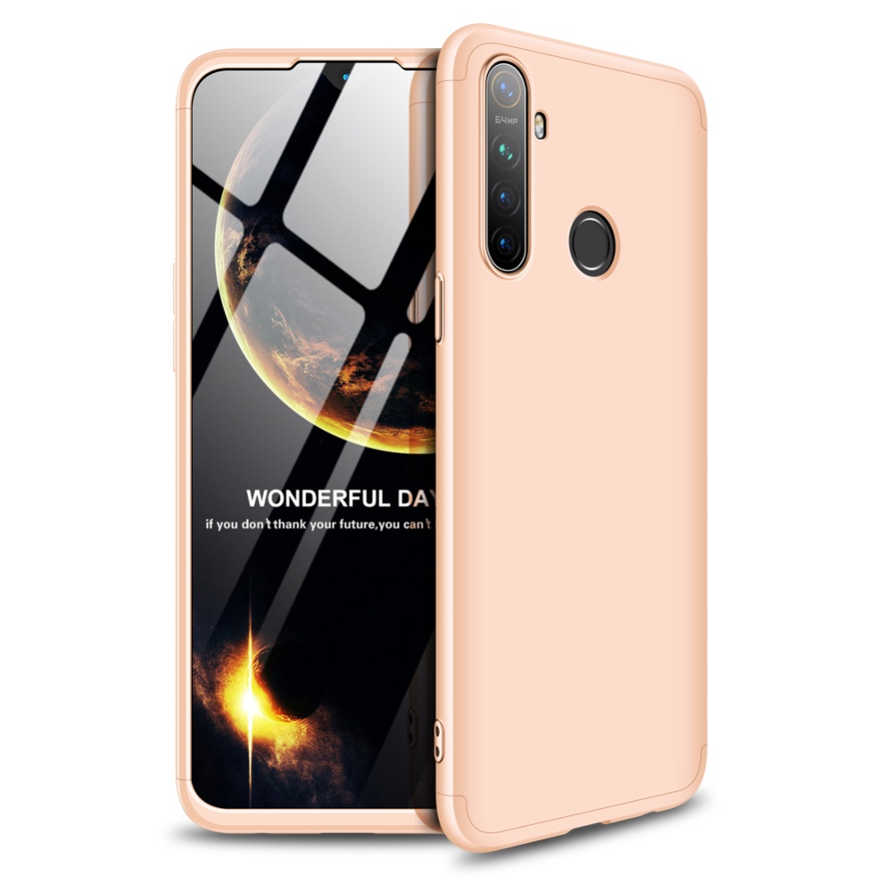 for OPPO Realme 5 Anti-Collision Protection Cover 360 Degree Full Coverage Phone Case Cellphone Shell rose - Image 3