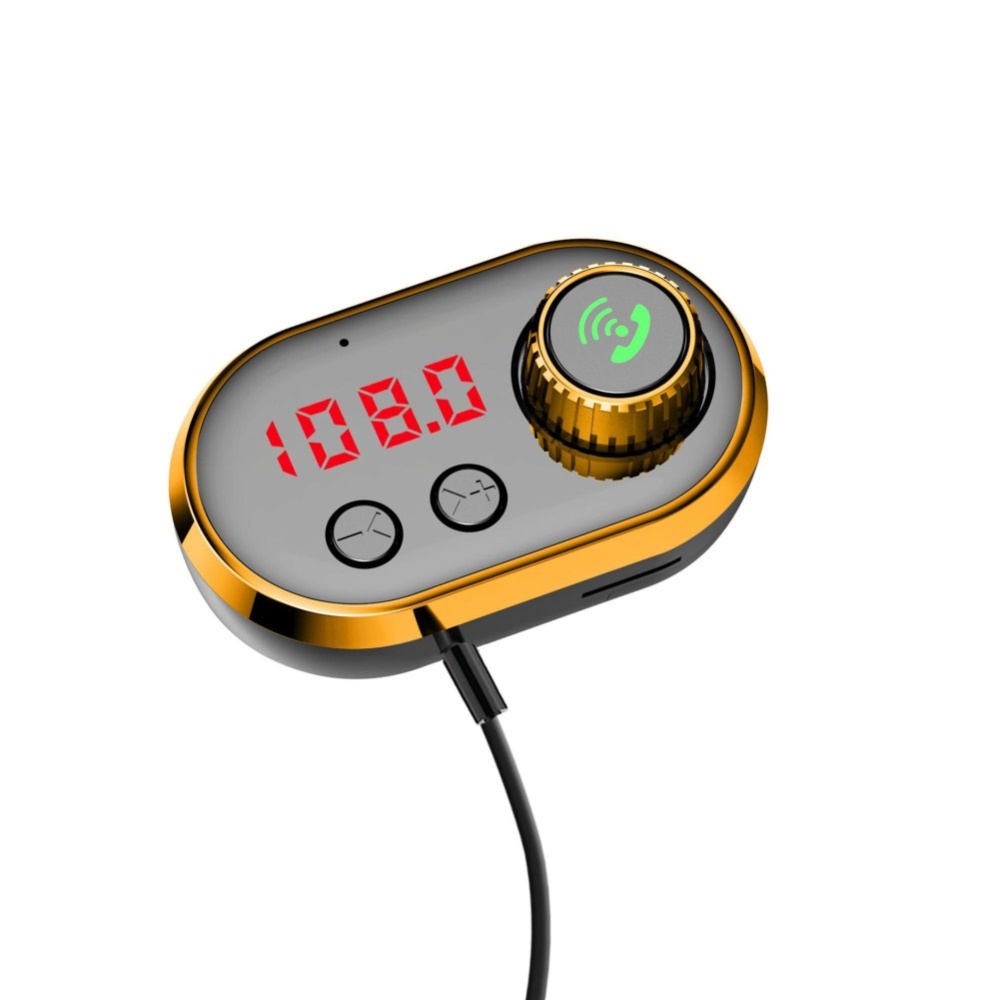 5V2.4A Car Blutooth MP3 Player with Solid Aromatherapy Core Gold - Image 3