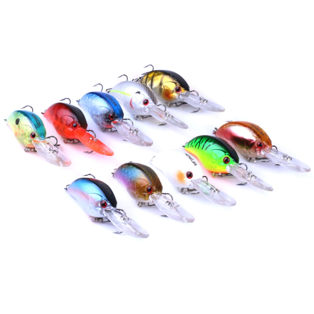 9CM Fishing Lure Crankbait Floating Wobblers Hooks Baits Tackle Hard 1# - Image 3