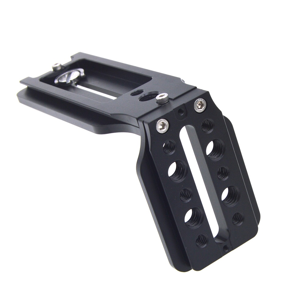 Portable 1/4 Inch Screw Extension L Bracket Plate Mount Support for Zhiyun Crane Camera Stabilizer black_L type - Image 3