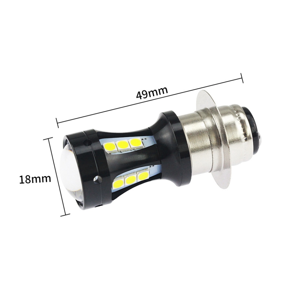 2 PCS Universal Motorcycle LED Headlight Bulb H6 P15D-25-1 3030 950LM 6500K 18 Light Accessories Fog Lamp White light - Image 3