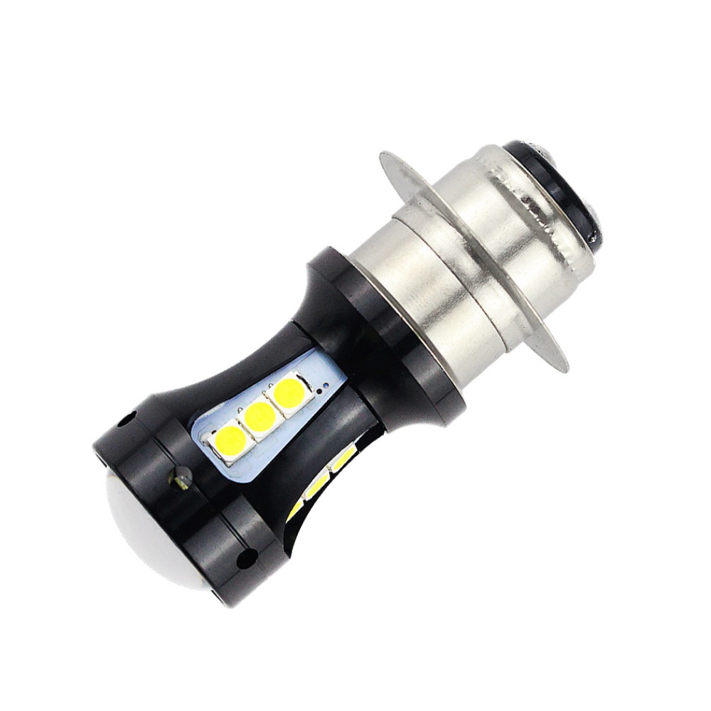 2 PCS Universal Motorcycle LED Headlight Bulb H6 P15D-25-1 3030 950LM 6500K 18 Light Accessories Fog Lamp White light - Image 2