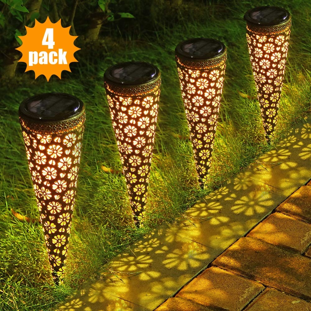 Litake 4PACK Outdoor Solar LED Lights Rechargeable Lawn Garden Road Lamps Decorative Spot Path Set - Image 3