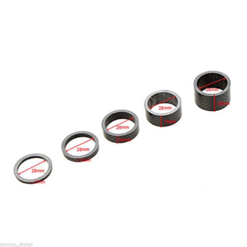 Carbon Bicycle Spacer Set Headset MTB 3/5/10/15/20mm Road Bike Spacers Kit 5mm - Image 3