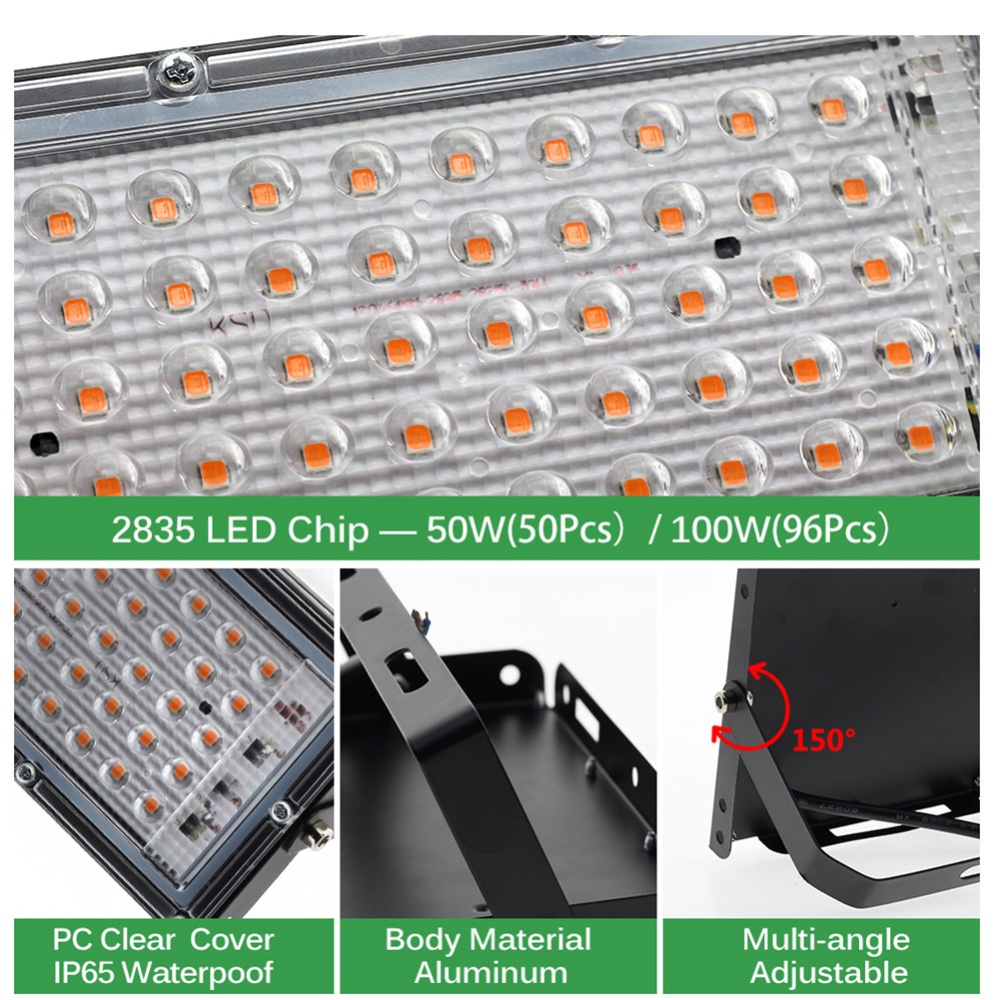 Led Full Spectrum Grow Light 220v 50w 100w Plant Growing Lamp For Indoor Hydroponics - Image 3