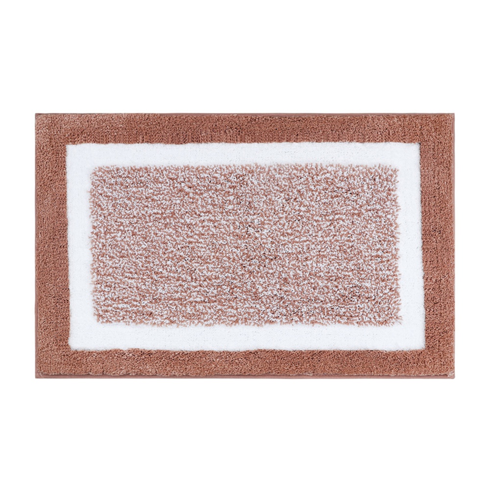 Bathroom Rugs Soft Super Absorbent Anti-slip Microfiber Bath Mat Modern Simple Carpet For Tub Shower coffee color 45 x 65CM - Image 3