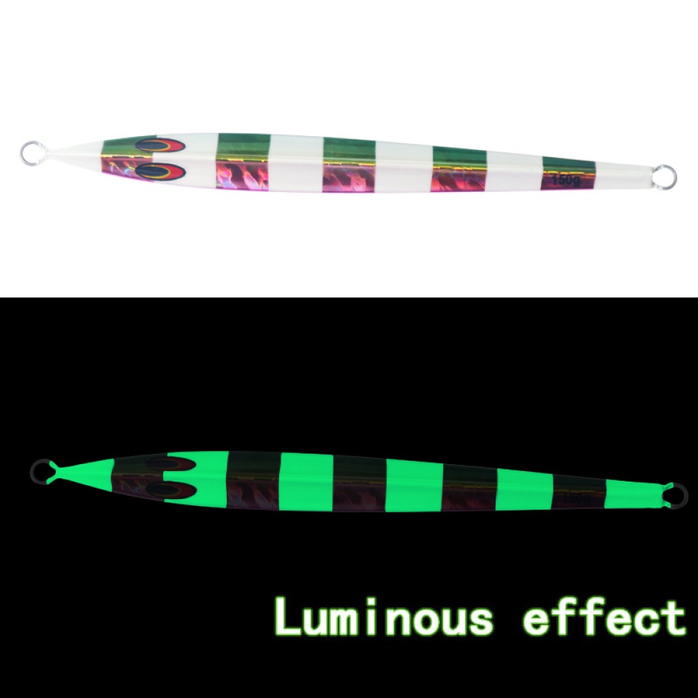 150g Sea Fishing Lure Luminous Irregular Quick Sink Bait 3 # Silver White 150G (YJ-T-010)_150g luminous laser - Image 3