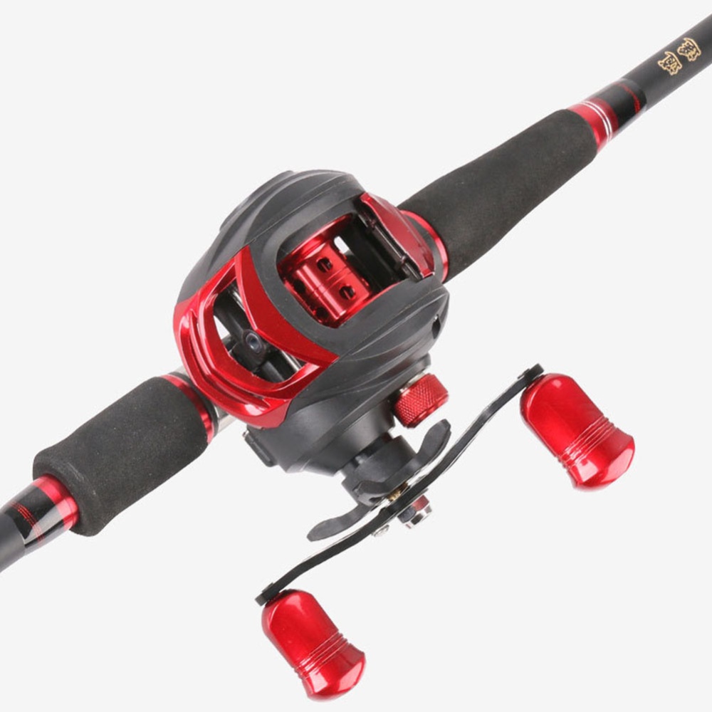 2 Pcs/set Fishing Gear Supplies Low-profile Reel + Carbon 2.1m Rod - Image 2