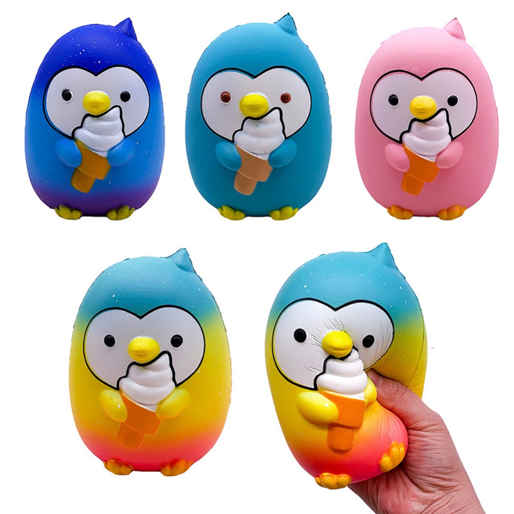 Ice Cream Penguin Pu Simulation Decompression Toy Super Soft Very Slow Rising Squishies Sky blue_15.5 * 12.5 10cm - Image 3