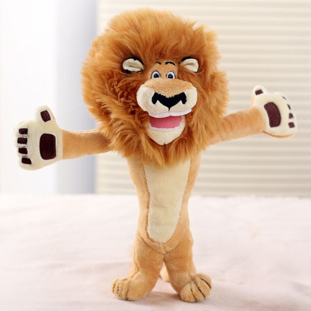 Cute Cartoon Madagascar Lion Plush Toy Creative Doll Brown - Image 3