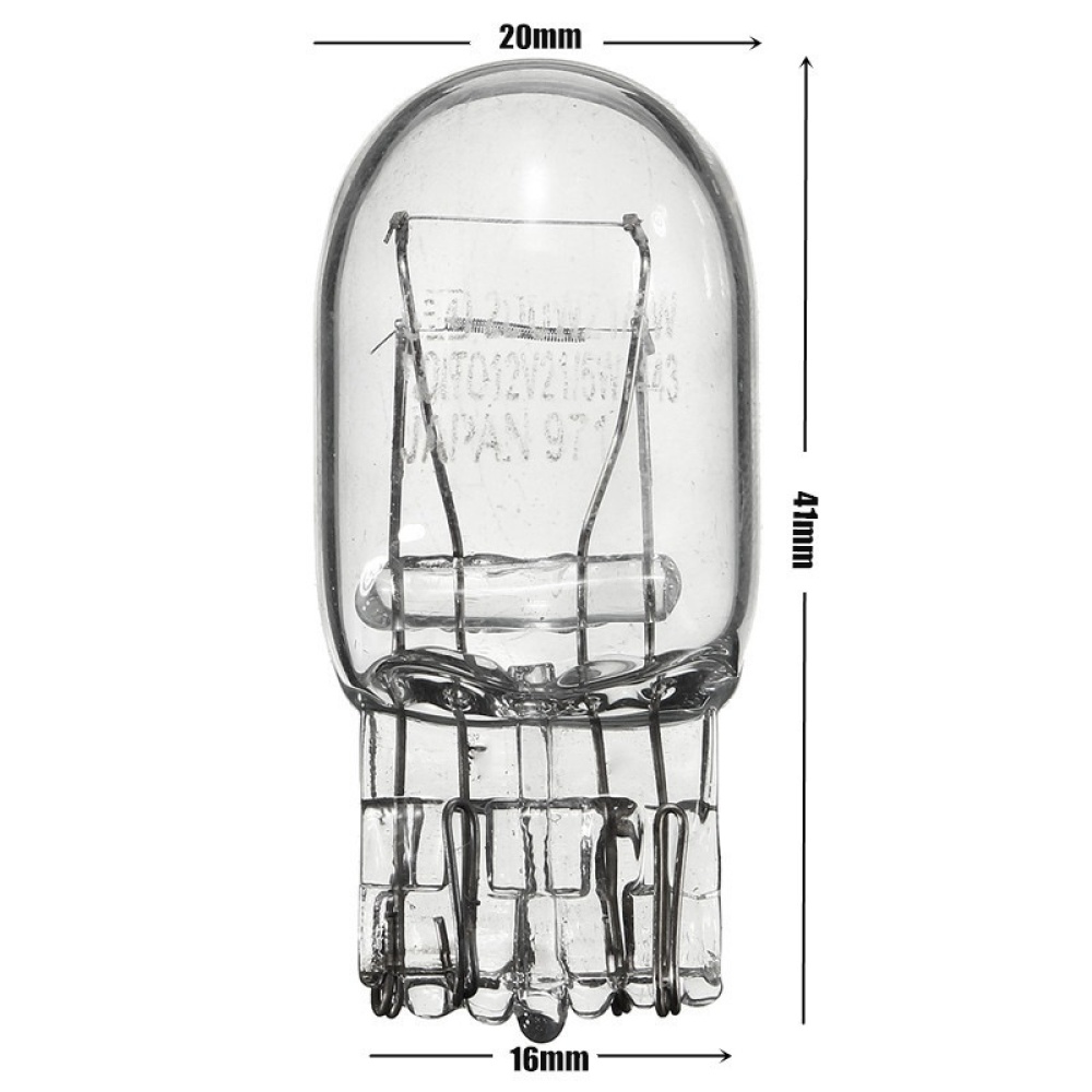 T20 Bulb 3800k 7443 7440 W21 / 5w Halogen Driving Light Turn Signal Brake Transparent double filament - Image 2