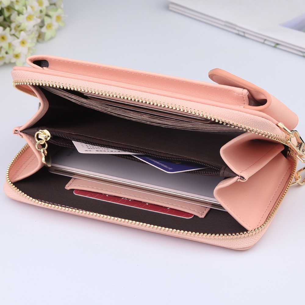 Women Cell Phone Purse Card Holders Zipper Handbag Messenger Shoulder Straps Bag - Image 3