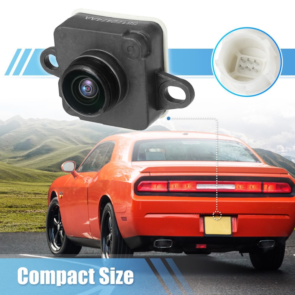 Car Rear View Back up Camera Waterproof Camcorder for Chrysler Dodge Challenger 2015-2018 Black - Image 3