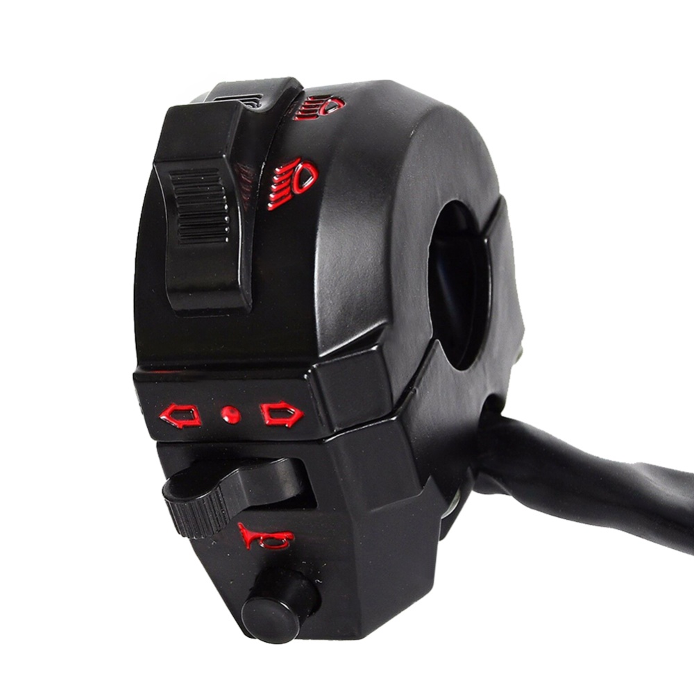 Motorcycle Function Switch Turn Signal Horn Lighting Black ABS Left As shown - Image 2