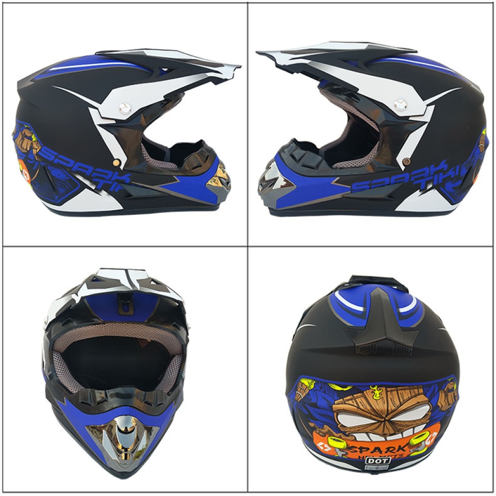 Fashion Outdoor Off Road Casco Motorcycle & Moto Dirt Bike Motocross Racing Helmet Set with Mask L - Image 2