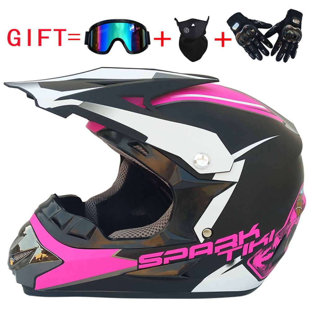 Fashion Outdoor Off Road Casco Motorcycle & Moto Dirt Bike Motocross Racing Helmet Set with Mask L - Image 3