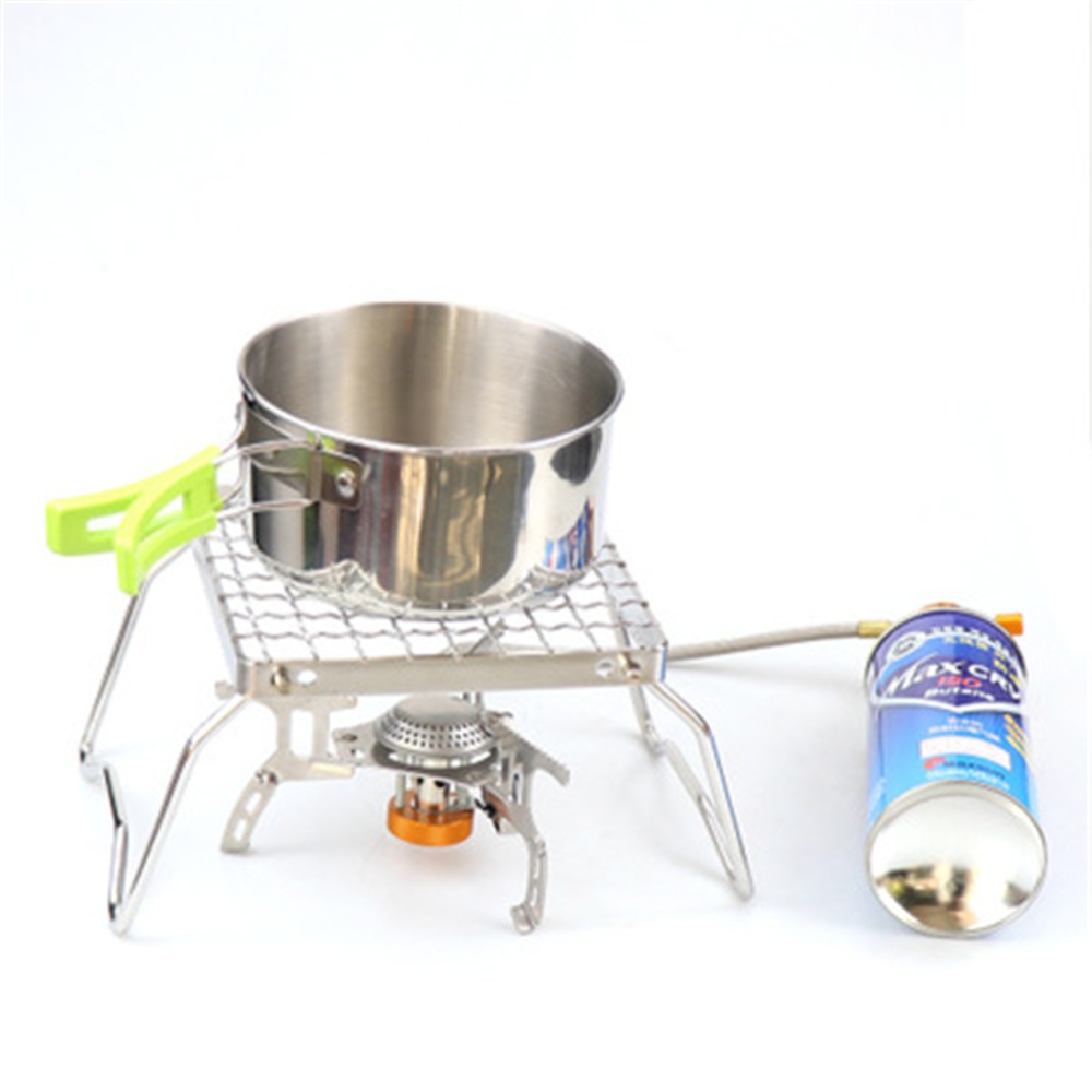 Mini Folding Grill Rack With Adjustable Gear Camping Stove Bbq For Outdoor Hiking as picture show - Image 3