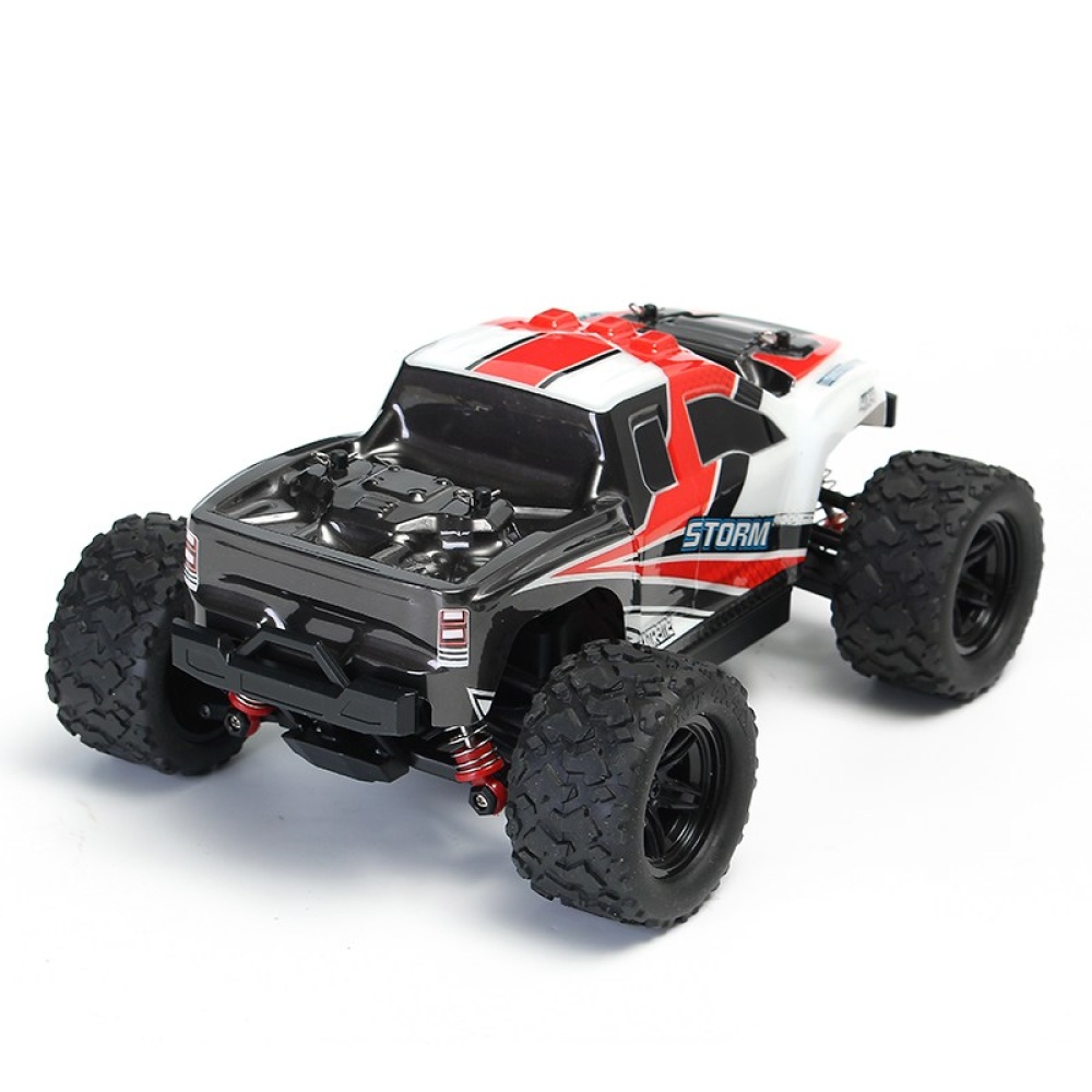 HS 18301/18302 1/18 2.4G 4WD High Speed Big Foot RC Racing Car OFF-Road Vehicle Toys red - Image 3