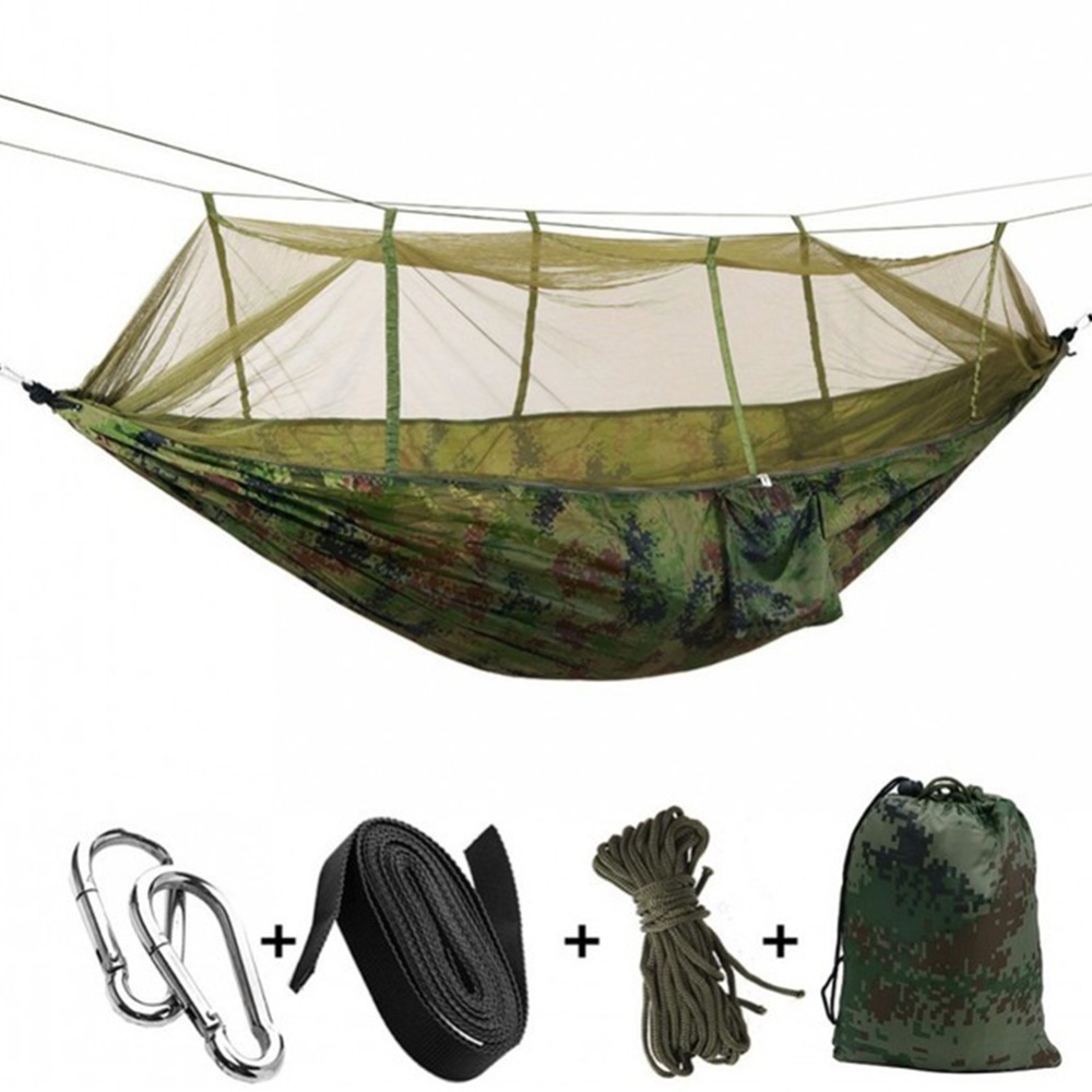 Outdoor Camping Hammock Anti-rollover Swing With Binding Ropes For Patio Porch Garden Backyard - Image 3