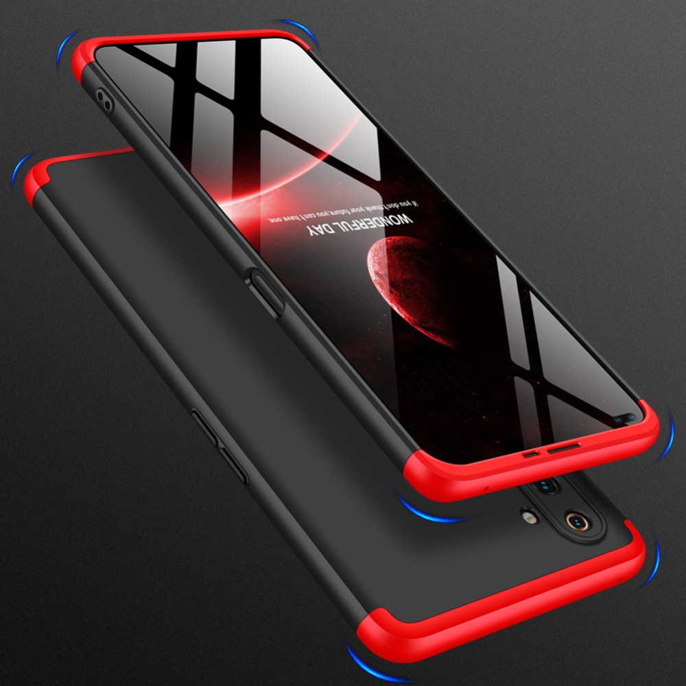 For OPPO Realme 6 Pro Cellphone Case PC Full Protection Anti-Scratch Mobile Phone Shell Cover Red + black - Image 3