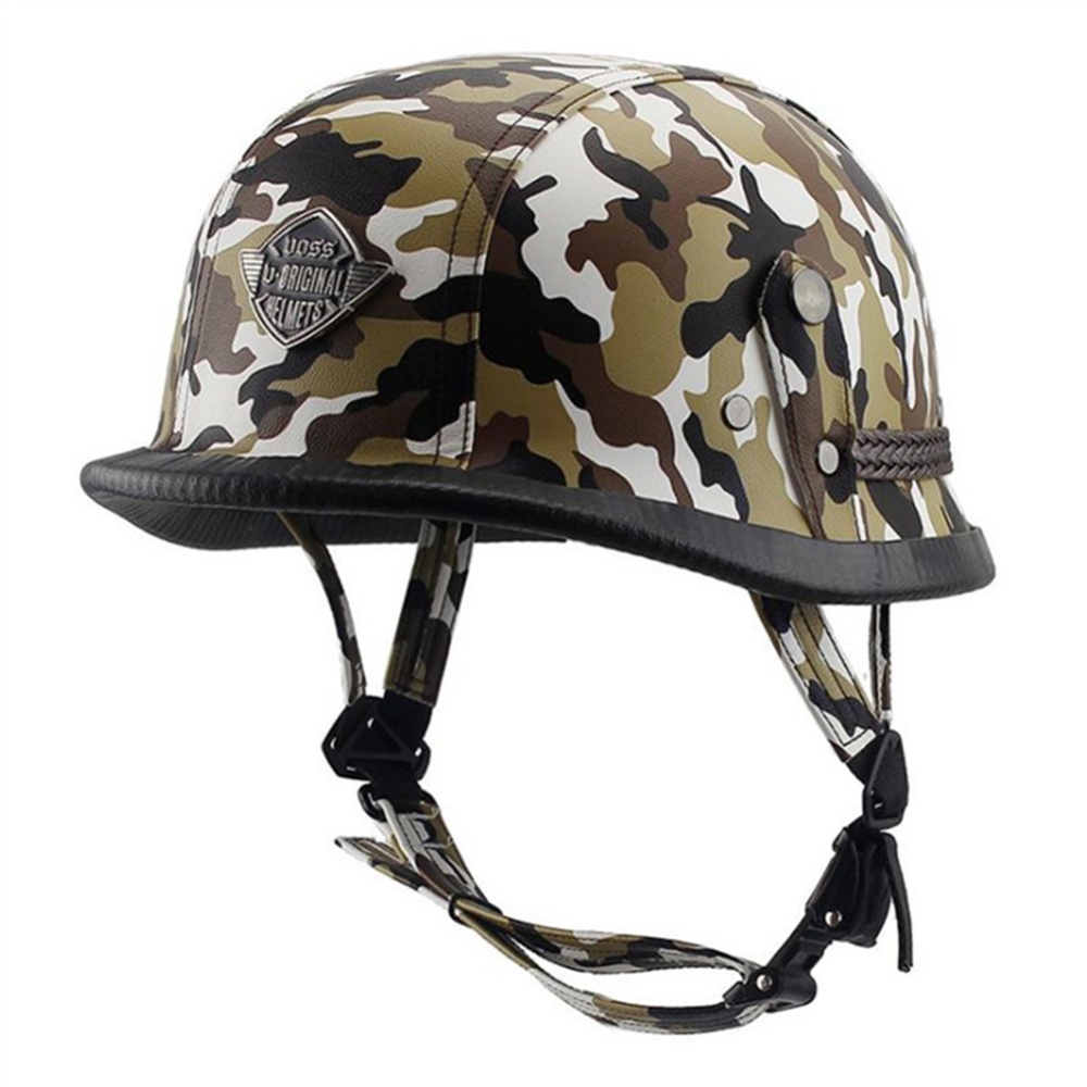 Helmet Personal Retro Cruiser Motorcycle Camouflage Yellow M - Image 2