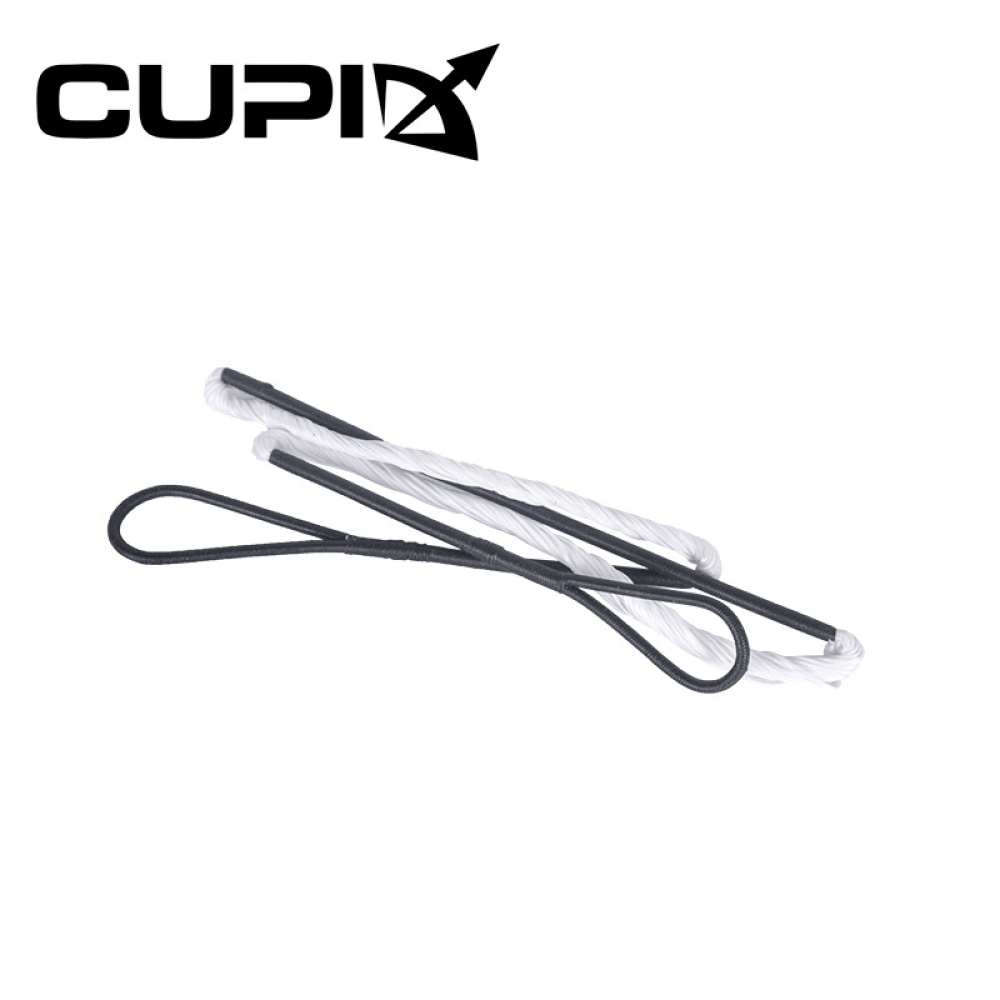 2pcs Replacemen Bow String Traditional Recurve Longbow Hunting Shooting Accessories Black and white_66 inches / 157cm - Image 2