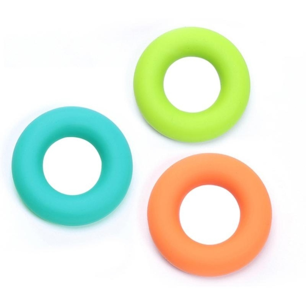 Rubber Stretch Resistance Band Set Gippers Silicone Finger Forearm Hand Grip Expander Trainer + Rally Green - Image 2