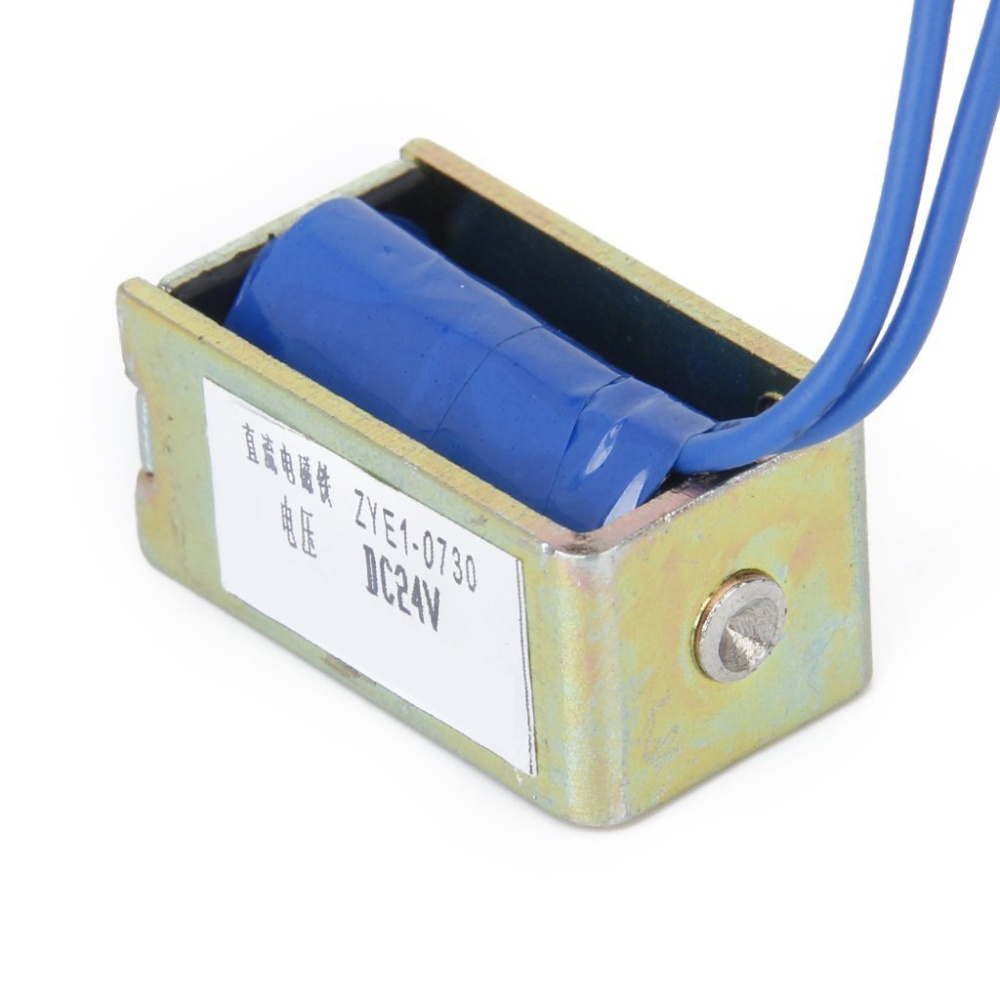 DC 24V Pull Type Open Frame Solenoid Valve blue - Image 3