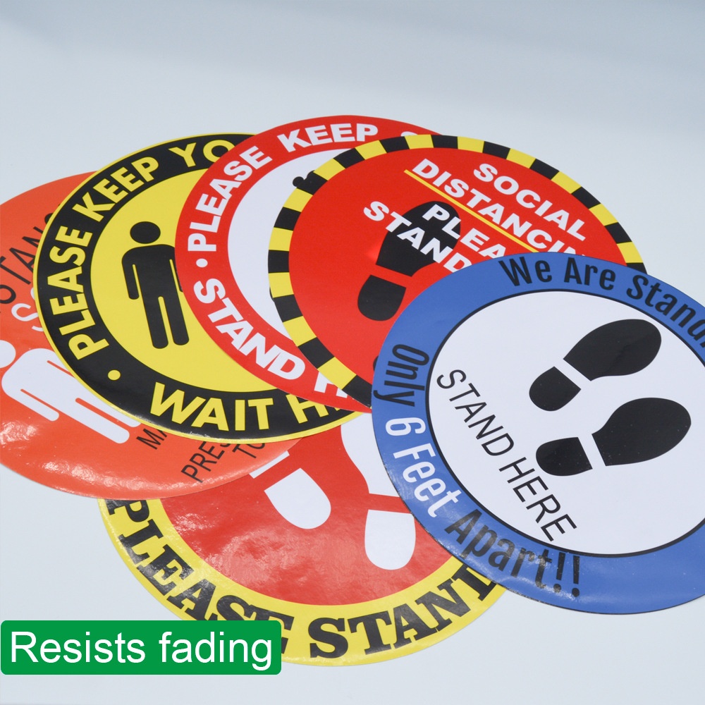 5pcs/10pcs Social Distancing Floor Decals For Safety Notice Marker Please Keep Distance Stand Here 10pcs - Image 3