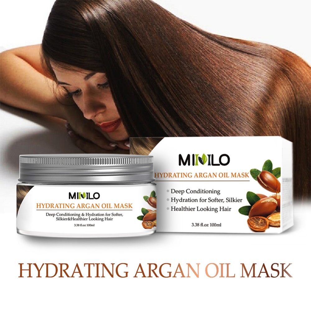 Argan Oil Repairing Hair Mask Repairs Damage Restore Soft Scalp Care For All Types 100g - Image 3