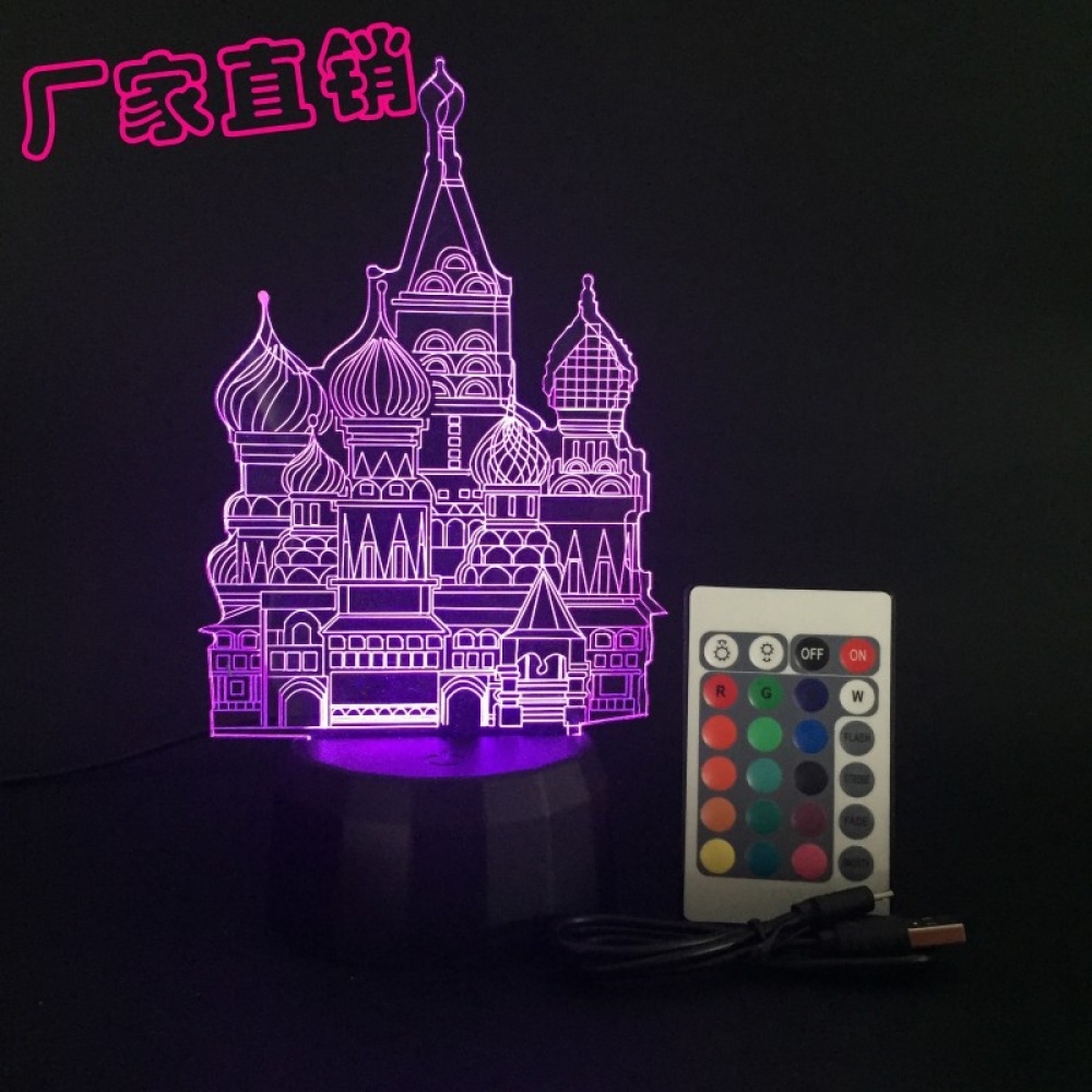 Touch Remote Control 3D Light Base for LED Night Colorful Gradient Lamp Black (without Light) gradient - Image 3