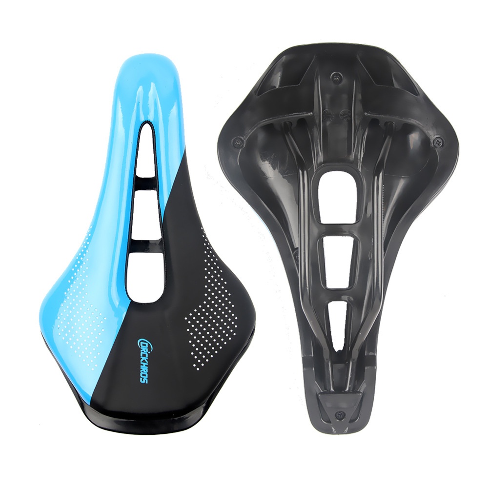 Bicycle Cushion Mountain Bike Road Seat Hollow Breathable Comfortable Saddle Black-white strip_24*14.8*4.5 - Image 3