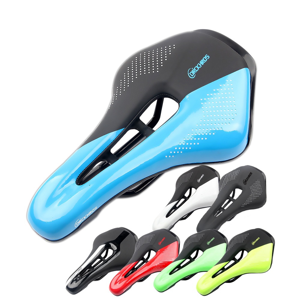 Bicycle Cushion Mountain Bike Road Seat Hollow Breathable Comfortable Saddle Black + white_24*14.8*4.5 - Image 2