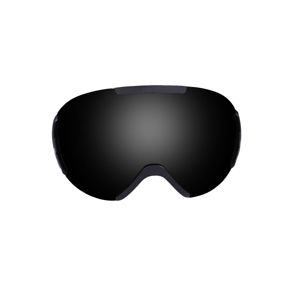 Ski Goggles with Large Spherical Double Layers Antifog Climbing for Women and Men Black frame black film - Image 3