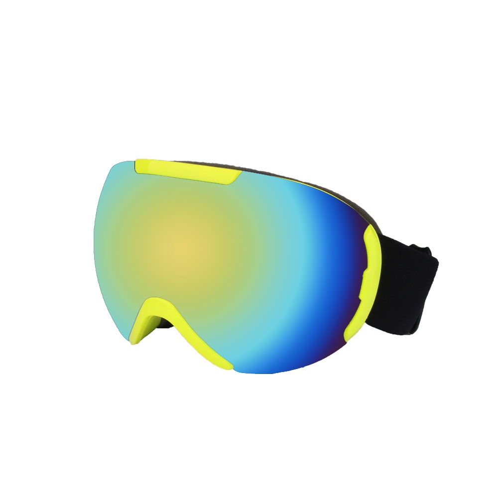 Ski Goggles with Large Spherical Double Layers Antifog Climbing for Women and Men Black frame black film - Image 2