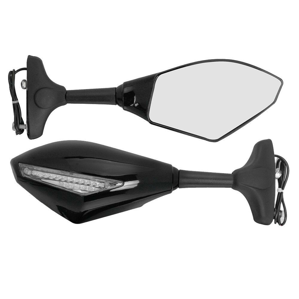 Motorcycle Single LED Turn Lights Side Mirrors Signal Indicator Rearview Mirror For Honda Suzuki Kawasaki Ducati Yamaha Snake pattern_Pointe - Image 2