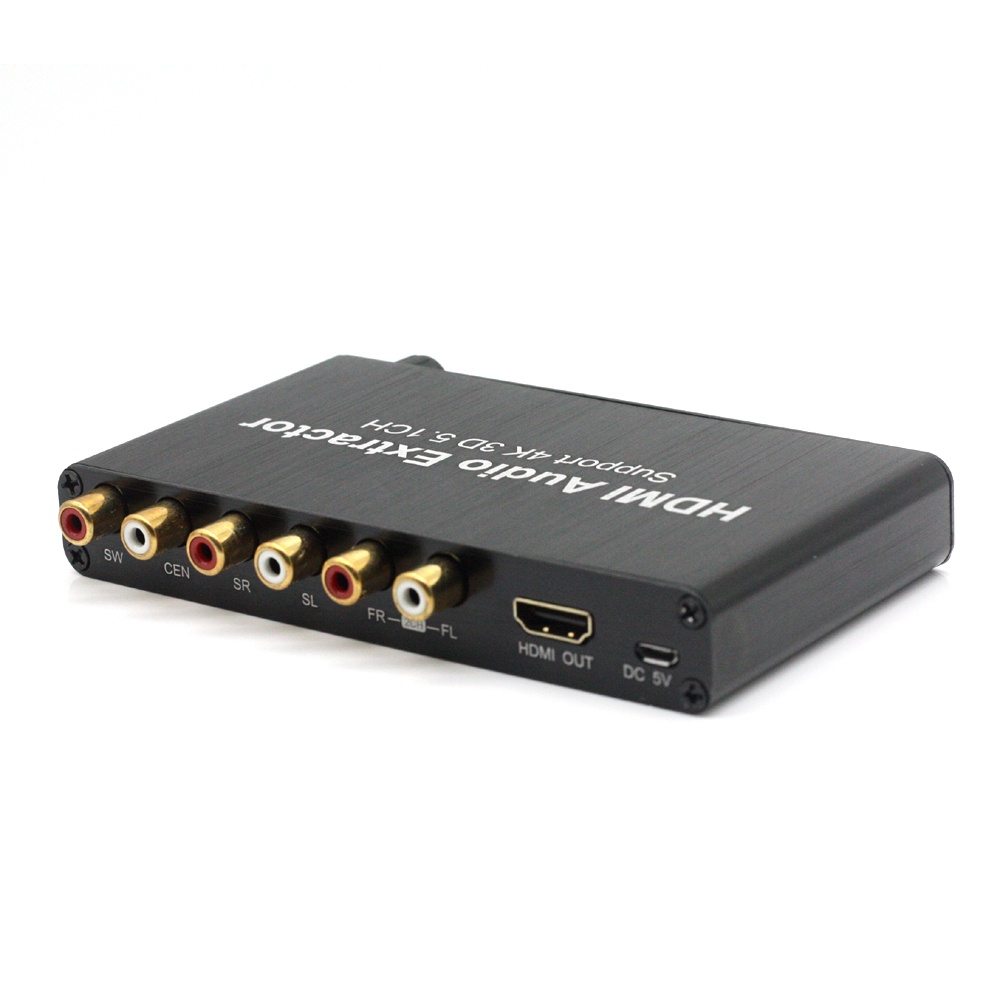 HDMI Splitter 4K Audio Decoder 5.1 Dolby Repeater black - Image 3