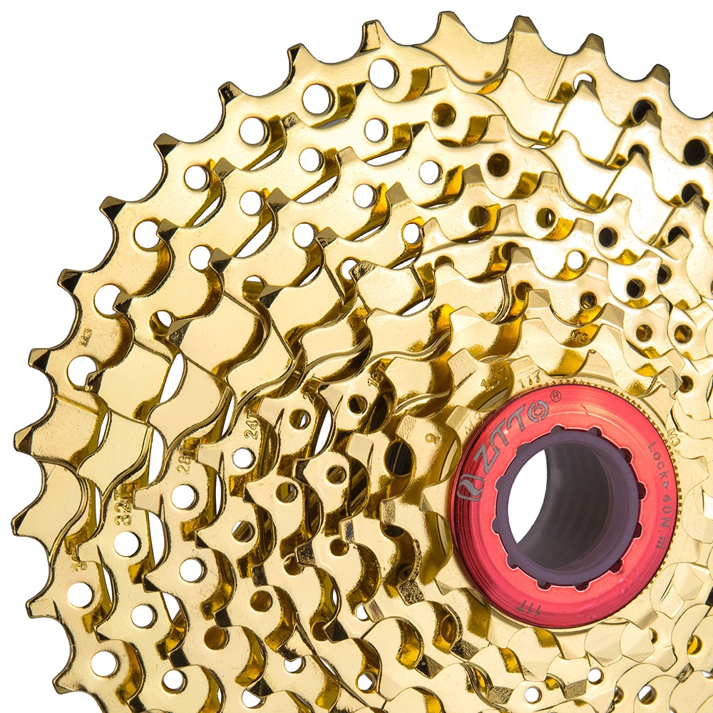 ZTTO 9s Cassette 11-36T 9 Speed Freewheel Flywheel Sprocket Gold Bicycle Parts 9-speed 11T-36T - Image 2